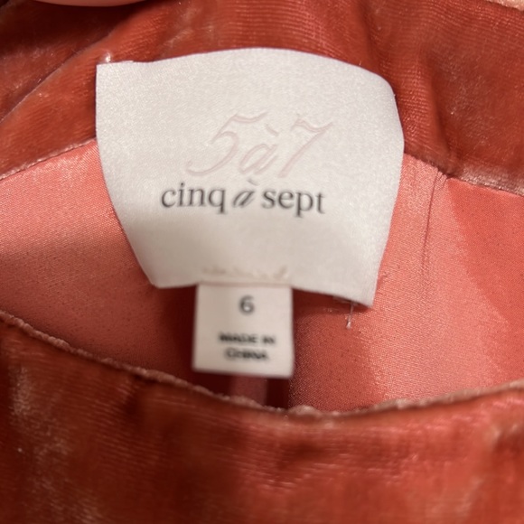 Cinq à Sept Kiki Velvet Mini Dress Size 6 - Picture 6 of 12
